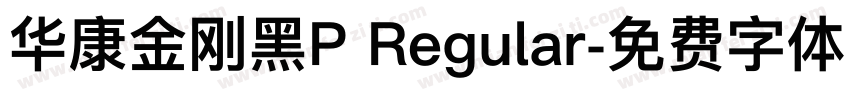 华康金刚黑P Regular字体转换